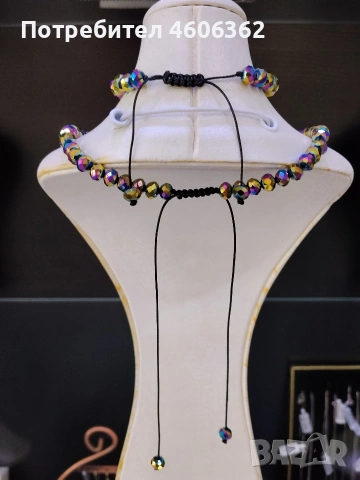 ръчно изработени колие и гривна , снимка 6 - Гривни - 54308864
