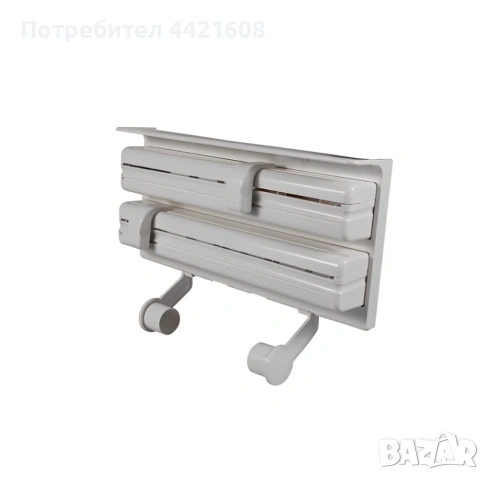 Поставка за кухненска хартия и фолио Triple paper, Цвят: Бяло