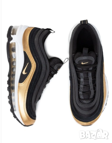 Nike Air Max 97 GS Kids Black/Metallic Gold номер 36 оригинални маратонки , снимка 6 - Детски маратонки - 54633665