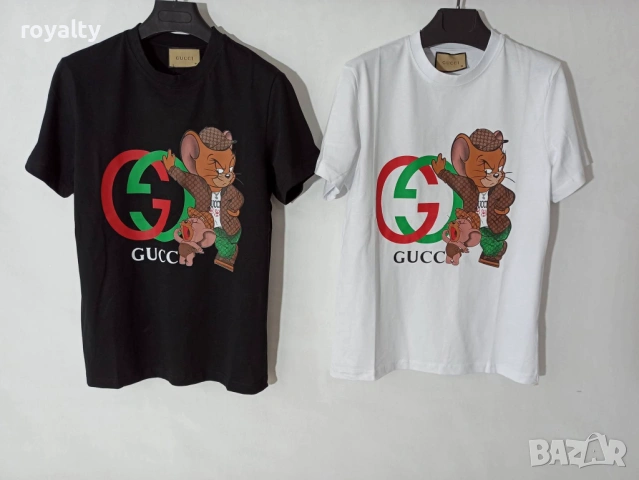 Gucci Нова Мъжка Тениска Гучи Два Цвята 
