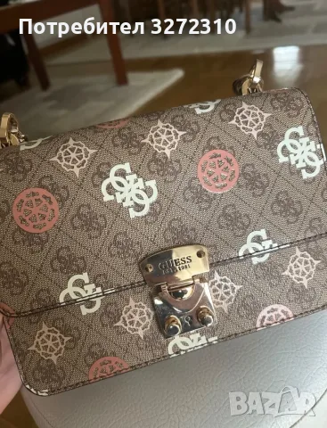 Дамска чанта Guess Eliette HWPS93 15210 бежова, снимка 10 - Чанти - 55381792