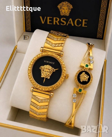 дамски комплект часовник и гривна Versace , снимка 5 - Луксозни - 54994291