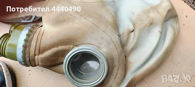 Стар противогаз с филтър , снимка 5 - Антикварни и старинни предмети - 55644589