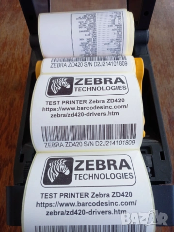 Етикетен баркод принтер Zebra ZD420 + Cutter, снимка 2 - Друго търговско оборудване - 54550475