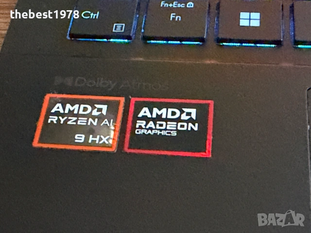 3.2k 120Hz OLED Asus 16s`Ryzen AI9 HX370/32GB DDR5/1TB SSD/Гаранция/Бат 14ч, снимка 2 - Лаптопи за игри - 54524295