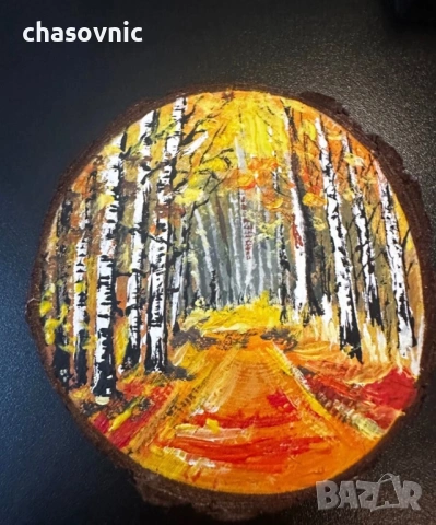 Картина ръчно рисувана върху дърво с магнит нова, снимка 3 - Картини - 54156914