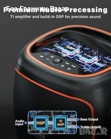 Нова Преносима Bluetooth Колона 120W Subwoofer TWS RGB 30 часа Батерия Високоговорил, снимка 4 - Тонколони - 54478513