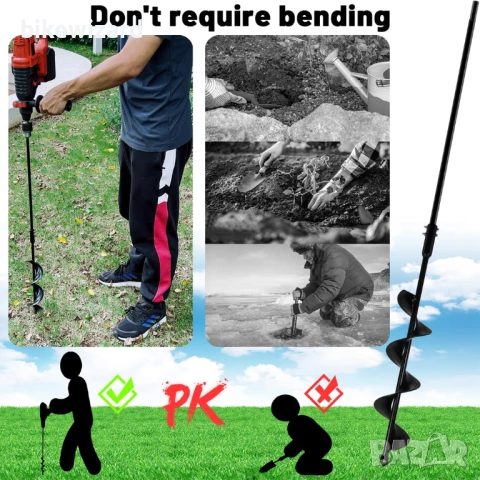 Свредло за градински шнек, сменяемо спираловидно, 7.5x85 см за шестостен 3/8 инча НОВО, снимка 2 - Други инструменти - 54152569