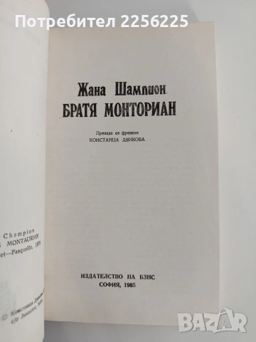 Братя Монториан, снимка 5 - Художествена литература - 54311289