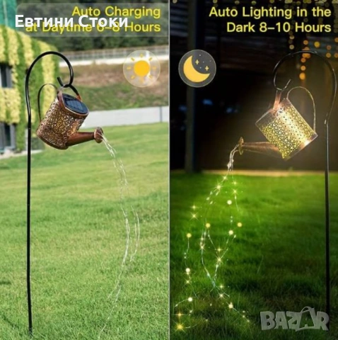 Соларна LED лампа „Водопад“ с 60 светлини, снимка 12 - Соларни лампи - 54426419