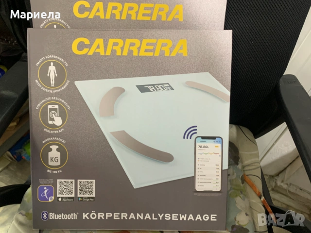 Bluetooth Кантар за телесно тегло до 180 кг.