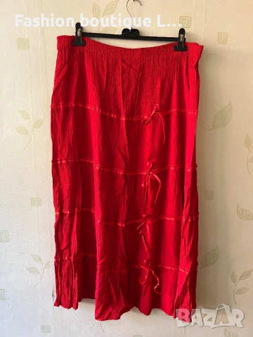 Нова широка червена пола с панделки ❤️ Налични размери L , XL , XXL ❤️