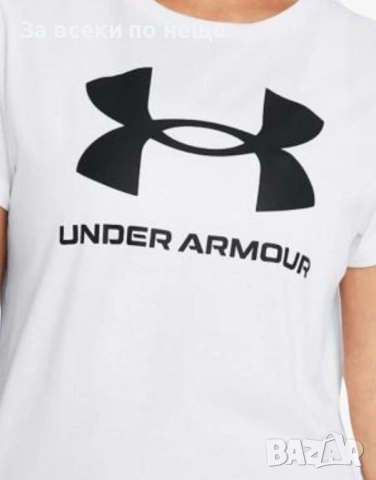 UNDER ARMOUR Sportstyle Logo Ss Tee White Дамска Бяла Тениска👚Дамска Блуза С Къс Ръкав Код P2462, снимка 3 - Тениски - 54427894