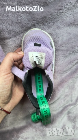 Nike, Спортни обувки Revolution 5 от кожа и текстил, Лилав/Сив
