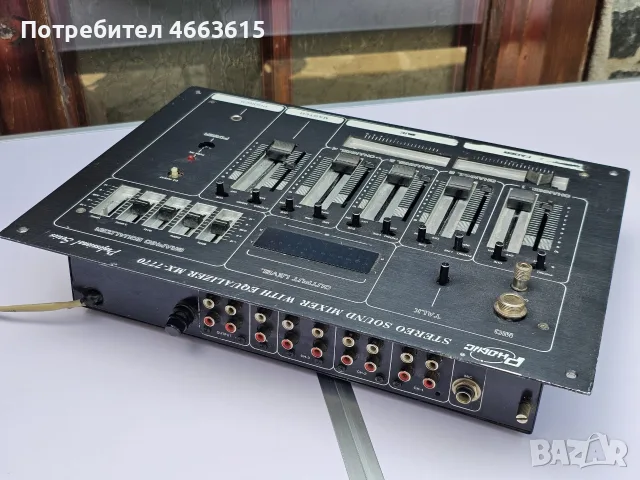 Стерео мишпулт Phonic MX-7770 с еквалайзер – Vintage DJ Mixer, снимка 4 - Ресийвъри, усилватели, смесителни пултове - 55682293