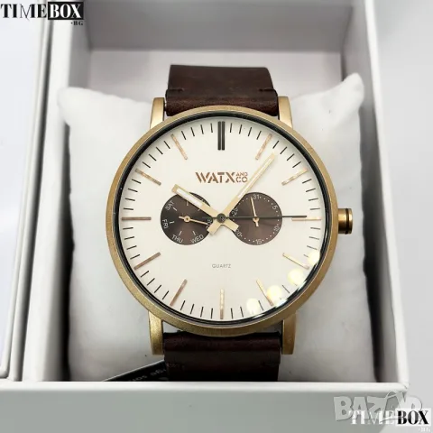 Watx and Colors Chronograph Brown/Rose Gold + Earbuds