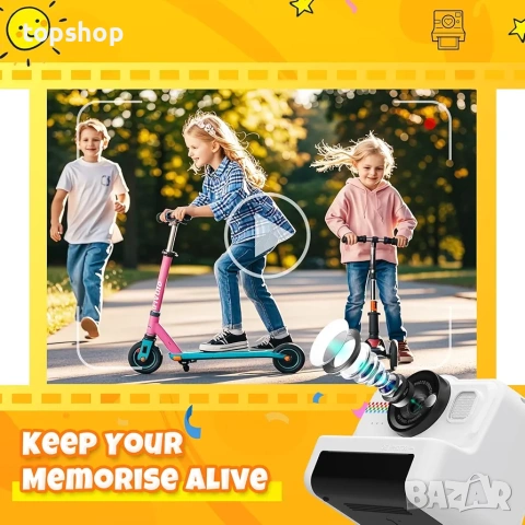Чисто нов дигитален фотоапарат с Моментален Печат HiMont 1080P   , снимка 4 - Фотоапарати - 55095799