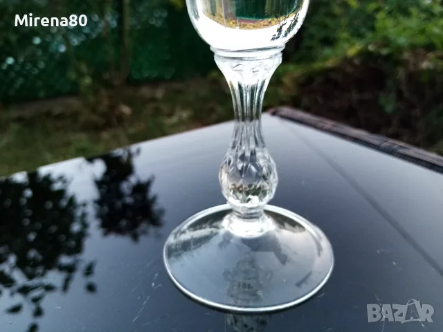 2 кристални чаши за вермут / вино, снимка 3 - Чаши - 55503182