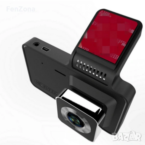 Видеорегистратор DUAL LENS FULL HD1080 с 3 лещи и нощно виждане, снимка 6 - Друга електроника - 54147318