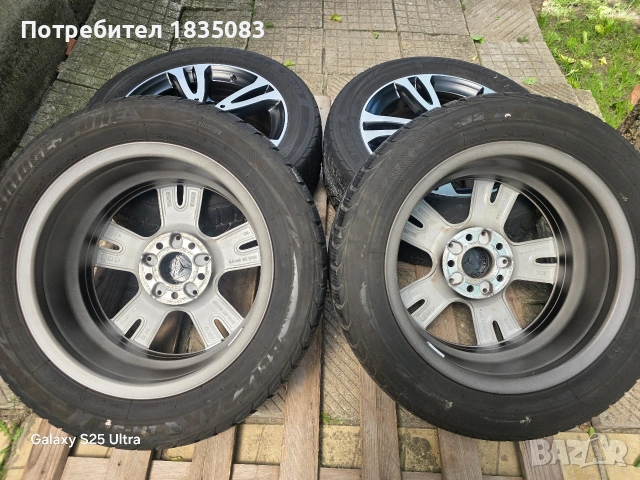 Лети джанти 16ки 5х112 Mercedes + зимни гуми 205/55/16 Bridgestone, снимка 9 - Гуми и джанти - 54856187