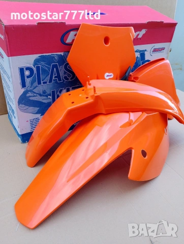 Кит пластмаси комплект за КТМ SX200/250/450-2003-2004/EXC-2004 Polisport оранжев , снимка 4 - Части - 54990026