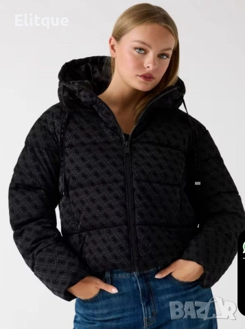 Зимно градско яке с монограм Guess, снимка 2 - Якета - 54599470