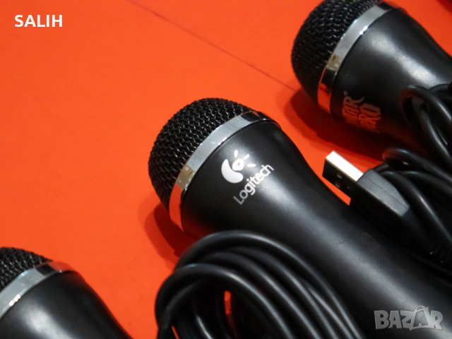 Logitech E-UR20 RockBand USB Микрофон за PC, PlayStation, Xbox, Wii, Mac, Пеене, Караоке, снимка 5 - Микрофони - 55242338