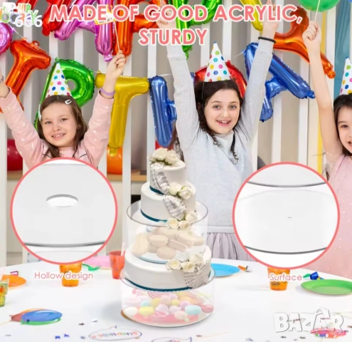 3 броя поставки за торти със светлинни, снимка 4 - Други стоки за дома - 54294701