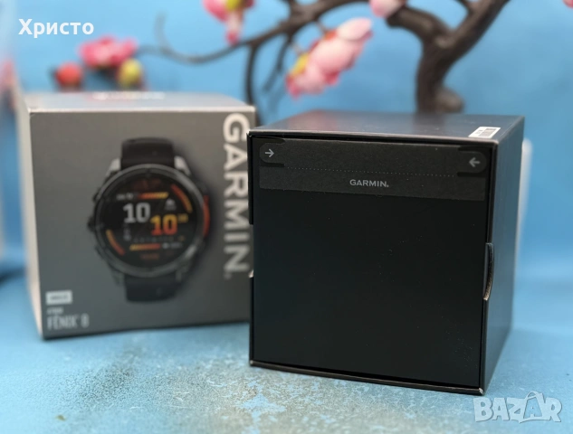  НОВ!!! Смарт часовник Garmin Fēnix 8 AMOLED 47mm Black – GPS, AMOLED, LED фенер, снимка 4 - Смарт часовници - 55272800