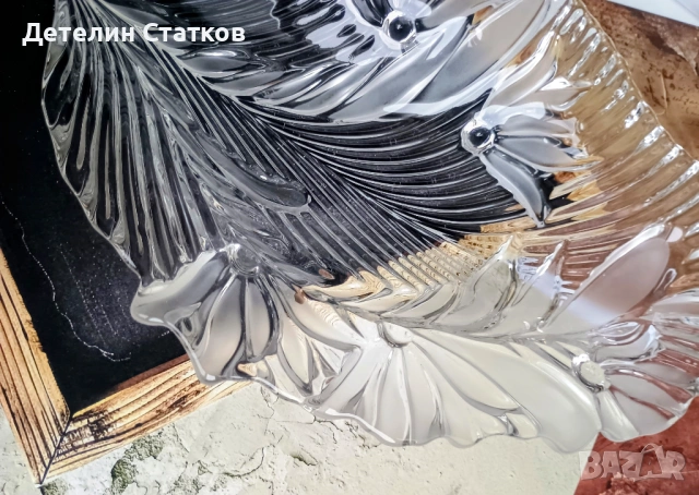 Стъклено плато, снимка 3 - Чинии - 54348114