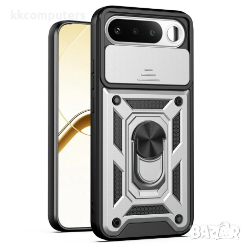 Калъф за Realme 16 5G с Капаче за Камера и Стойка - PC+TPU, Военна защита, 7 цвята, снимка 7 - Калъфи, кейсове - 54386714