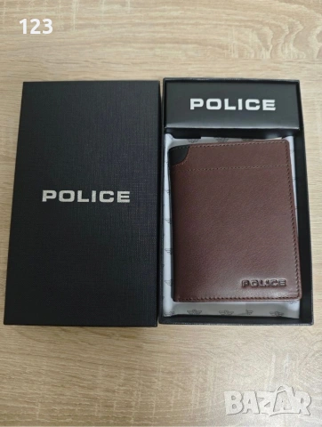 Ново Мъжко Портмоне/портфейл RFID Police естествена кожа