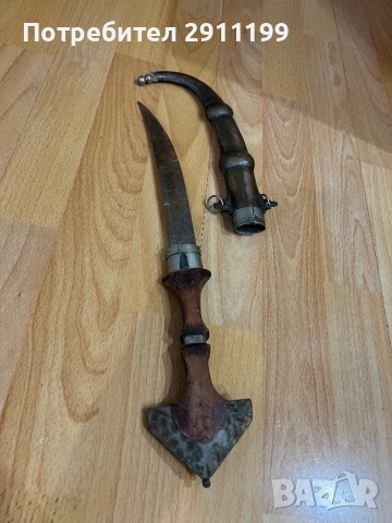 Стара арабска кама / ханджар, снимка 6 - Антикварни и старинни предмети - 54281210