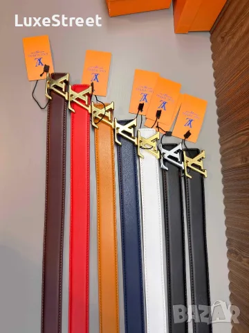 Yves Saint Laurent 💎 Louis Vuitton 💎 Естествена Кожа 💎Дамски Колани 