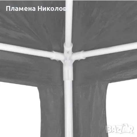 Градинска шатра 3x3 м – Здрава метална конструкция, регулируема височина и защита от слънце и дъжд, снимка 4 - Градински мебели, декорация  - 55624638