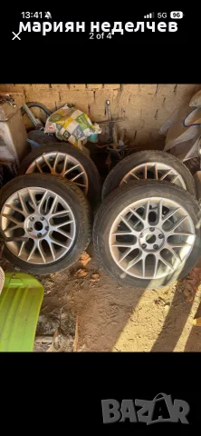 Продавам алуминиеви джанти с гуми без кривини RH 17ки 5х112 225/50 ЕТ55 , снимка 3 - Гуми и джанти - 55376711