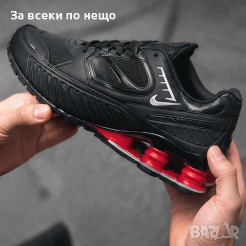 Nike Shox Enigma Мъжки Маратонки С Кутия👟Мъжки Спортни Обувки Цвят Черно и Червено Код S449, снимка 4 - Маратонки - 54842276