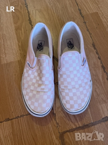 vans classic slip on platform pink check board shoes 
