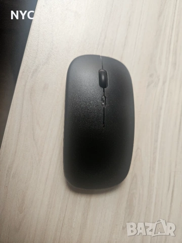 Безжична оптична мишка на батерии (Ергономична / Matte Black), снимка 2 - Клавиатури и мишки - 55176633
