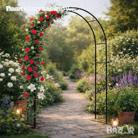 Градинска арка за цветя TopGarden (240x140x37 см) – Нова, снимка 3 - Саксии и кашпи - 55181600