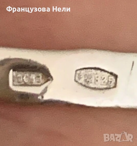 Сребърен пръстен с Мандарин Гранат, снимка 4 - Пръстени - 54542357