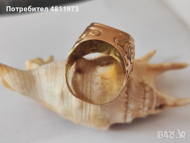 Мъжки златен пръстен 14 С 585, снимка 3 - Пръстени - 54629562