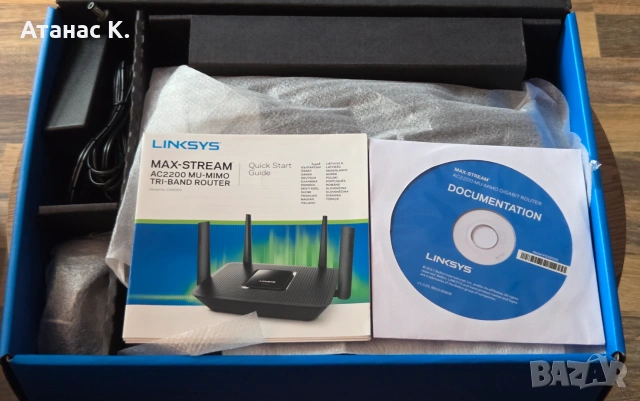 Рутер: Linksys EA8300 Max-Stream AC2200, снимка 2 - Рутери - 54955367