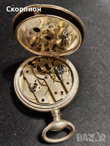 Швейцарски джобен часовник с посребрени капаци 1905г. - 10 РУБИНА , снимка 9 - Джобни - 50777361