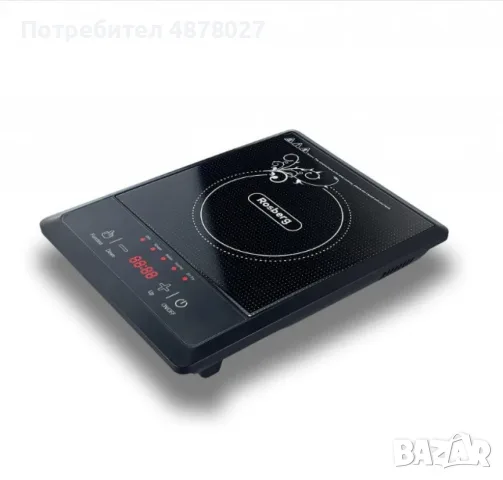 Котлон индукционен Rosberg, 2000W, LED екран, 8степени, бр. 1 Черна керамична плоча, 2 ГОДИНИ ГАРАНЦ, снимка 4 - Котлони - 55494871