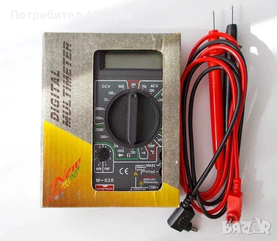 Цифров мултиметър Mastech. Поялник Pro’s Kit, 30 W. Стойка, аксесоари. Мн. добри