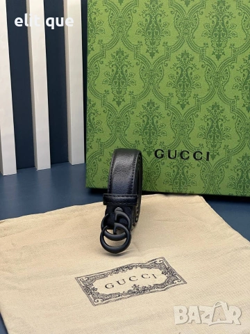 колан от естествена кожа в кутия Gucci 3см