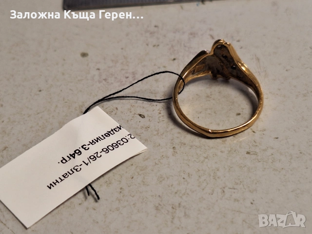 Дамски златен пръстен 3,64гр., снимка 2 - Пръстени - 54998256