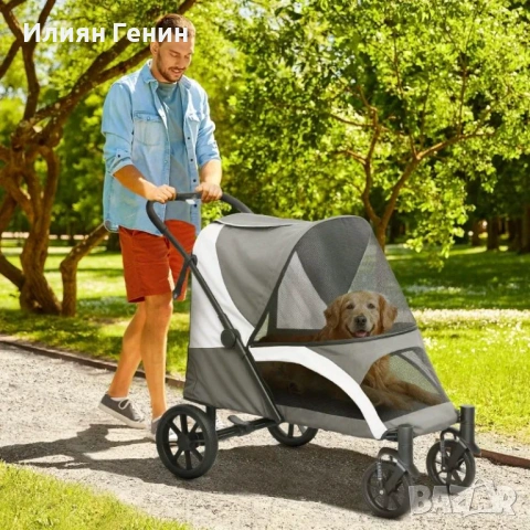 PawHut Кучешка количка, Сгъваема за големи кучета, снимка 10 - За кучета - 54153876