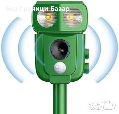 Нов Соларен репелер за животни с регулируема честота за двор и градина